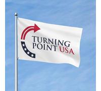 Drapeau de maison Turning Point USA TPUSA 2 x 3 pieds pour porche, extérieur, intérieur, arrière-cour, pelouse, décoration suspendue, drapeau de cour, bannière, panneau