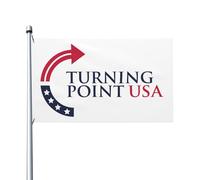 Drapeau de maison Turning Point USA TPUSA 3x5 pieds pour porche extérieur intérieur arrière-cour pelouse décoration suspendue drapeau de cour bannière signe