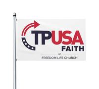 Drapeau de maison Turning Point USA TPUSA Freedom Life 3x5 pieds pour porche extérieur intérieur arrière-cour pelouse décoration suspendue drapeau bannière signe