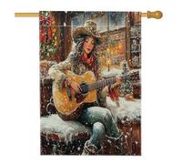 Drapeau de maison vertical en lin de 71 x 101 cm double face pour extérieur, gare du sud-ouest de Noël, maison, vacances, Nouvel An, maison extérieure