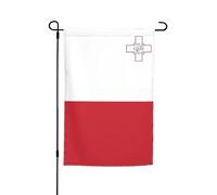 Drapeau de Malte double face, 30,5 x 45,7 cm, décoration extérieure, impression intégrale résistante à la décoloration, bannière décorative saisonnière pour terrasse, pelouse