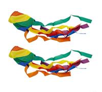 Drapeau de manche à air de 99 cm avec motif colonne arc-en-ciel pour décoration extérieure, y compris événements sportifs, festivals et célébrations
