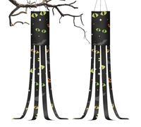 Drapeau de manche à air | Manche à air volant | Accessoires de fête | 100 cm Décorations à suspendre fantômes volants d'extérieur pour des fêtes effrayantes