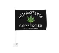 Drapeau de membre à vie du Old BastardsClub, décoration de fenêtre ou de voiture
