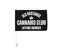 Drapeau de membre à vie du Old BastardsClub, décoration de fenêtre ou de voiture