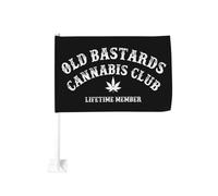 Drapeau de membre à vie du Old BastardsClub, décoration de fenêtre ou de voiture