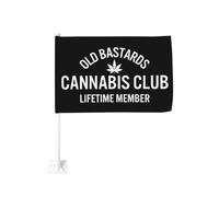 Drapeau de membre à vie du Old BastardsClub, décoration de fenêtre ou de voiture