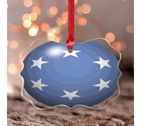 Drapeau de Micronésie à suspendre - Cadeau de couleur vive - Ornement rond - Souvenir d'Amérique latine, pays hispanique, pays européen, Asie et Afrique - Boule de Noël en acrylique - Cadeau pour