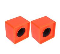 Drapeau de Microphone ABS 2 Pièces Orange, Forme Triangulaire | ABS Moulé par Injection, Grosse Zone pour Logo, Usage Presse et Podcast Vidéo, pour Créateurs