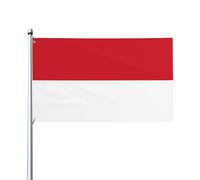 Drapeau de Monaco. Imprimé sur un seul côté, 0,9 x 1,5 m, léger et fluide, adapté pour une utilisation en intérieur et en extérieur.