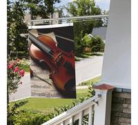 Drapeau de musique pour violon, 61 x 91 cm, pour extérieur, intérieur, printemps, été, automne, hiver, drapeaux de jardin avec œillets verticaux double face, drapeaux de vacances pour décorations de