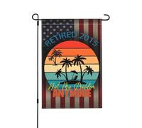 Drapeau De Noël 30X45Cm Retraité En 2015, Ce N'Est Plus Mon Problème Drapeau D’Hiver Extérieur Drapeaux De Jardin Pour Fête, Extérieur, Ferme
