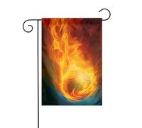Drapeau De Noël 30X45Cm Un Feu De Football Avec Des Braises Flamboyantes Drapeau De Vacances Haute Qualité Drapeaux De Jardin Pour Cour, Fête, Jardin