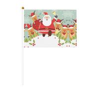 Drapeau de Noël à main pour célébration d'événements royaux pour barbecue, décoration de fête, événement, décorations de jardin