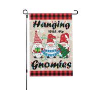 Drapeau de Noël à suspendre avec mes Gnomies Drapeaux à suspendre avec mes Gnomies Drapeau de jardin 12 x 18 pour terrasse