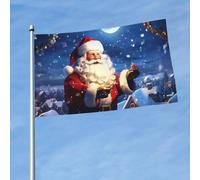 Drapeau de Noël amusant pour toutes les saisons - Pour décoration de dortoir, fête en plein air - 91 x 152 cm