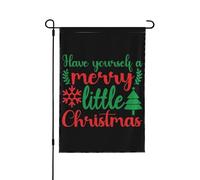 Drapeau de Noël Ayez-vous un joyeux petit drapeau de Noël Ayez-vous un joyeux petit Petits 12 x 18 bannière de jardin double face pour toutes les saisons
