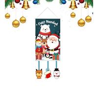 Drapeau de Noël - Bannière de jardin d'hiver imperméable | Décoration festive de cour résistante à la décoloration Impression double face pour la maison, fenêtre, porte, terrasse, porche ou fête