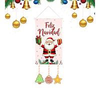 Drapeau de Noël | Bannière de vacances imperméable - Drapeau de Noël | Pour maison, mur, fenêtre, cour, patio, porche, allée, chambre à coucher, fête d'hiver