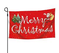 Drapeau de Noël d'extérieur - Drapeau de Noël joyeux Noël - Bannière d'hiver résistante à l'usure pour balcon, cour, terrasse, jardin - 0,9 x 1,5 m - Rouge et blanc Pw tools