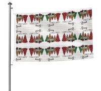 Drapeau de Noël double face de 1,5 x 2,4 m avec œillets pour décoration de patio, porche, événement de groupe.