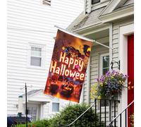 Drapeau de Noël Halloween Happy Craft 7,6 x 12,7 cm - Drapeaux de jardin de Noël pour l'extérieur double face, drapeaux de jardin d'automne pour l'extérieur de Noël