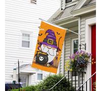 Drapeau de Noël Halloween Happy Old Man B 7,6 x 12,7 cm - Drapeaux de jardin de Noël pour l'extérieur double face, drapeaux de jardin d'automne pour l'extérieur de Noël