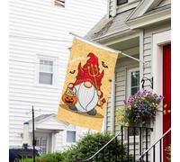 Drapeau de Noël Halloween Happy Old Man E 7,6 x 12,7 cm - Drapeaux de jardin de Noël pour l'extérieur double face, drapeaux de jardin d'automne pour l'extérieur de Noël