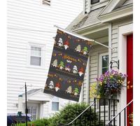 Drapeau de Noël Halloween Happy Old Man I 7,6 x 12,7 cm - Drapeaux de jardin de Noël pour l'extérieur double face, drapeaux de jardin d'automne pour l'extérieur de Noël