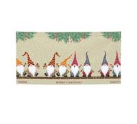 Drapeau de Noël imprimé nains de Noël, bannière colorée idéale pour les bars de jardin et les réunions entre amis