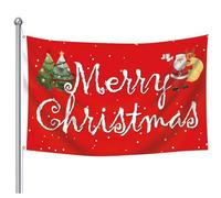 Drapeau de Noël joyeux | 90 x 150 cm Bannière décorative pour la maison - Bannière double face pour les amateurs de vacances, dortoirs, chambres, murs, balcons, terrasse, jardin, cour, rue, événement