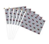 Drapeau de Noël léger imprimé chiens mignons pour fêtes, événements, défilés, activités sportives, assemblage facile