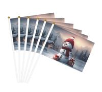 Drapeau de Noël mignon bonhomme de neige 1 impression pratique drapeau polyvalent drapeaux perches fêtes défilés décorations vacances