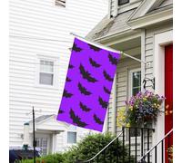 Drapeau de Noël violent avec chauve-souris mignonnes pour Halloween 7,6 x 12,7 cm - Drapeaux de jardin de Noël pour l'extérieur - Drapeaux de jardin décoratifs pour l'extérieur