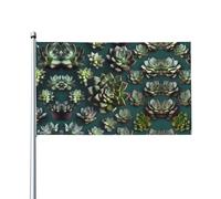 Drapeau de nombreuses plantes grasses. Drapeau de jardin extérieur 0,9 x 1,5 m, bannière en polyester imprimé vif, facile à accrocher pour terrasse, fête, camping.
