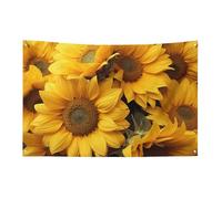 Drapeau de nombreux tournesols avec 4 œillets, drapeaux simples en polyester durable, bannières résistantes aux intempéries pour dortoir, fêtes, tournage, festivals, décoration de 61 x 88,9 cm