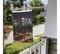 Drapeau de nuit de New York 61 x 91 cm pour extérieur et intérieur - Pour le printemps, l'été, l'automne, l'hiver - Drapeaux de jardin avec œillets verticaux double face pour décorations de cour