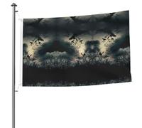 Drapeau de nuit double face avec œillets - 1,5 x 2,4 m - Drapeau décoratif pour patio, porche, événement de groupe.