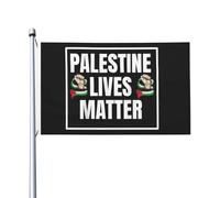 Drapeau de Palestine Drapeau palestinien Lives Matter pour les gars de chambre, drapeaux populaires double face, décoration murale pour cour 0,9 x 1,5 m, tapisserie palestinienne Lives Matter pour cha