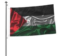 Drapeau de Palestine en soie, 2 x 3 pieds, double face, robuste, pour l'extérieur, pour la maison, la cour, le festival, le jardin extérieur, décoration de bienvenue