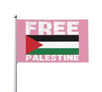 Drapeau de Palestine gratuit rose 3x5, panneau de soutien de la Palestine, priez pour la Palestine, je me tiens avec la Palestine, drapeau fort de la Palestine libre, drapeau de bannière extérieure d