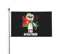 Drapeau de Palestine mettant fin à l'apartheid drapeau de Palestine libre pour chambre d'adolescent drapeau vintage double face art mural pour plage 3 x 5 pieds, tapisserie de Palestine libre de fin d
