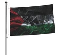 Drapeau de Palestine style fumée, drapeaux pour extérieur, bannière robuste double face de 2 x 3 pieds, pour maison, cour, festival, décoration de jardin extérieur, drapeau de bienvenue