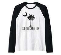 Drapeau de Palmier de la Caroline du Sud SC Cresent Moon Manche Raglan