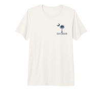 Drapeau de Palmier de la Caroline du Sud SC Cresent Moon T-Shirt Haut de Gamme
