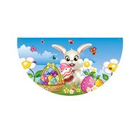 Drapeau de Pâques en forme d'éventail en forme d'œuf coloré pour la maison, l'extérieur, le jardin, la clôture, la décoration de fanions pour joyeuses Pâques