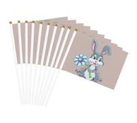 Drapeau de Pâques léger imprimé lapin amusant pour festival, décoration intérieure ou extérieure