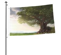 Drapeau de paysage d'arbre avec branche, 6 x 0,9 m, imprimé double face, drapeau de jardin pour l'extérieur, les vacances, bannière cadeau avec œillets, toile de fond pour photo pour décoration