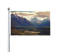 Drapeau de paysage de montagne du parc national Cook pour l'extérieur de 9,1 x 1,5 m, drapeau de jardin saisonnier double face avec œillets, drapeau d'extérieur pour décoration de maison, toile de
