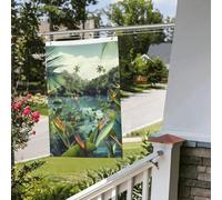 Drapeau de paysage tropical 61 x 91 cm pour extérieur et intérieur, printemps, été, automne, hiver, drapeaux de jardin avec œillets verticaux, double face, drapeaux de vacances pour décorations de